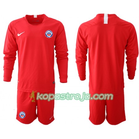 Billiga Fotbollströjor Chile Barn Hemma tröja 2018/19 Långärmad